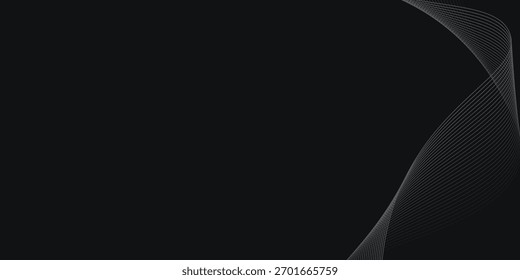 Texture black background with wavy lines vector design poppuler