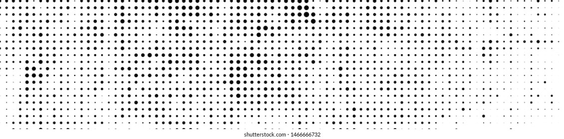 Texture of black dots on white background. Monochrome halftone comic