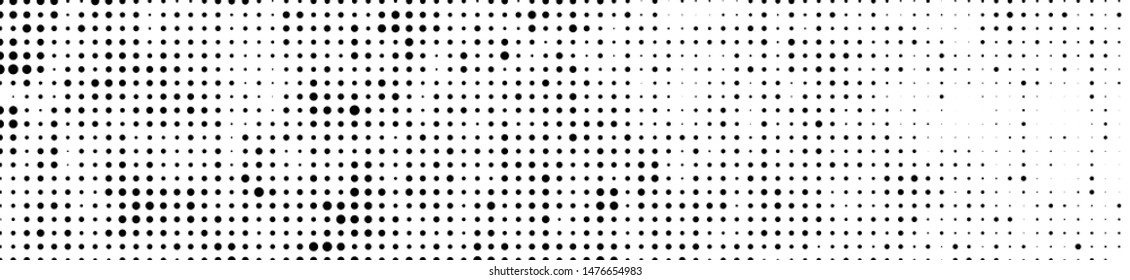 Texture of black dots on white background. Monochrome halftone comic