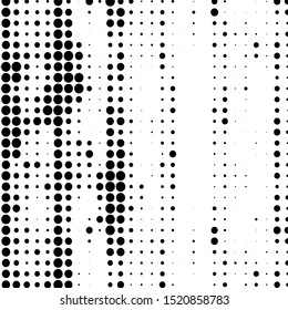 Texture of black dots on white background. Monochrome halftone comic