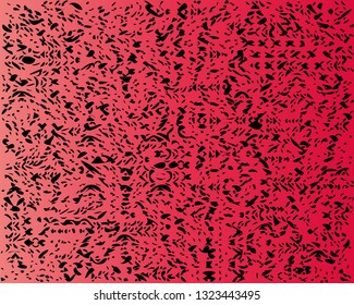 Texture black drops on a bright red background. Bright red with shadows gradient background. Unusual texture in bright colors. Vector graphics color pattern.