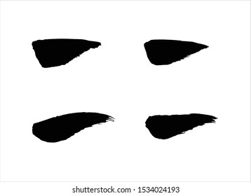 texture black ink paint stroke background vector