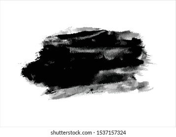 texture black ink paint stroke background vector