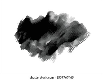 texture black ink paint stroke background vector