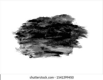 texture black ink paint stroke background vector