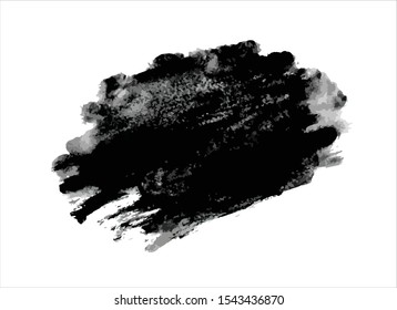 texture black ink paint stroke background vector