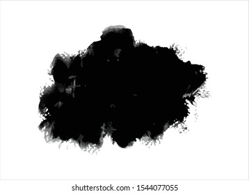 texture black ink paint stroke background vector