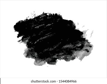 texture black ink paint stroke background vector