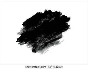texture black ink paint stroke background vector