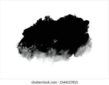 texture black ink paint stroke background vector