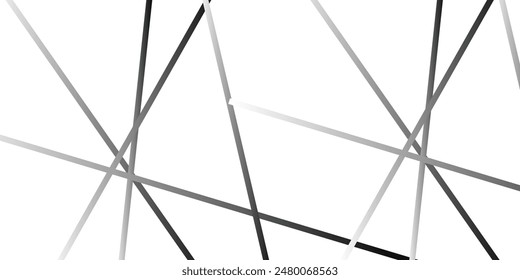 Texture of black long line geometric on white background. Vertical background with chaotic thin lines. Simple rectangular vector illustration. Abstract white background with black lines. 