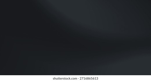 Sala de estudio de textura negra. Limbo fondo de foco gris oscuro. Abstractas telón de fondo 3D para la presentación del producto. Escena de pared mínima. Escaparate, arte