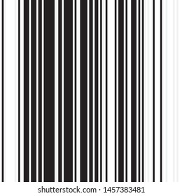 Texture with black vertical segments. Vector seamless pattern. Modern stylish texture. Monochrome geometric pattern with black segments.