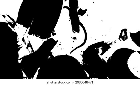 Texture black and white, abstract background grunge vector overlay effect