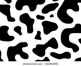 Texture black and white cow pattern, doodle style. Can be used for wallpaper, pattern fills, web page background, surface textures
