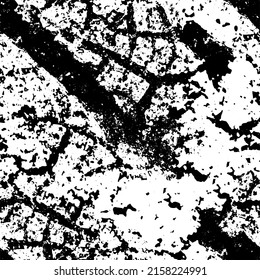 La textura es en blanco y negro a partir de la suciedad, las patatas fritas, las esposas