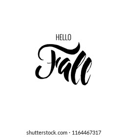 Texture black and white lettering hello fall