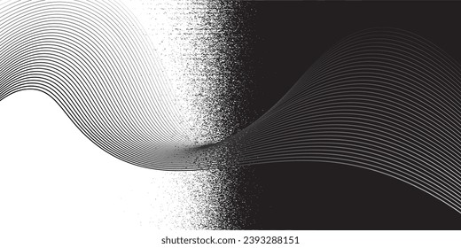 Texture of black and white lines, scratches, scuffs. Monochrome texture with white and gray color.Natural leather background Silver stylized hand drawn paper vector grain texture.line wave vector