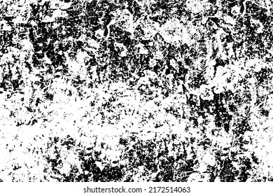 The texture is black and white. Worn surface. Grunge pattern of dust, dirt, scratches, chips