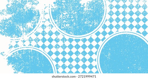 Textura con rombo azul y blanco. Anuncio sin costuras para la tela del Bayern. Patrón bávaro del Oktoberfest de Vector.