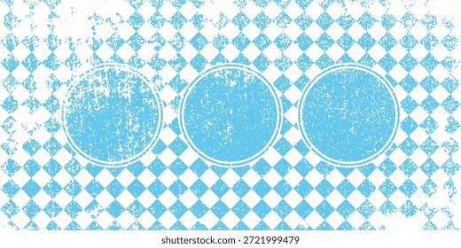 Textura con rombo azul y blanco. Anuncio sin costuras para la tela del Bayern. Patrón bávaro del Oktoberfest de Vector.