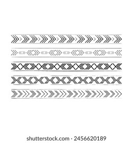 Texture border abstract frame divider, horizontal line vector shape icon for decorative vintage doodle element for design in vector illustration