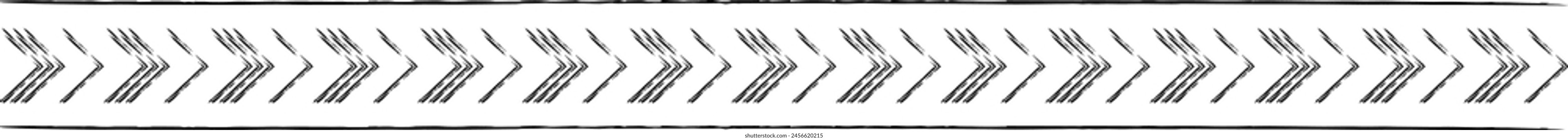 Texture border abstract frame divider, horizontal line vector shape icon for decorative vintage doodle element for design in vector illustration