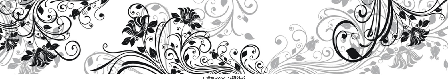 
Textur von Zweigen mit Blumen in grauen und schwarzen Farben