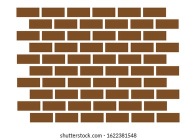 Texture of brickwork. Red brick wall texture for background usage as a backdrop design. Vector illustration