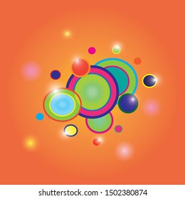 texture of bright abstract balls