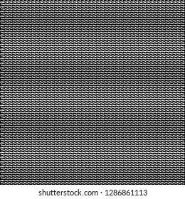 Texture with broken horizontal line. Dense striped fabric. Monochrome. Vector illustration.