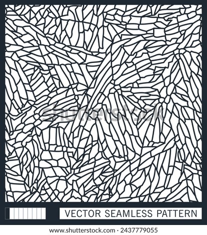 Texture of broken triplex safety glass. Seamless pattern. Vector graphics
