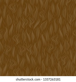 The texture of the brown wool. Seamless pattern background. Vector illustration. Animal skin.