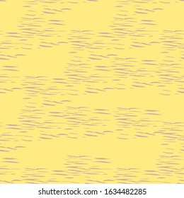 Texture brush stroke, horizontal stripes, water surface vector pattern. Pastel yellow background.