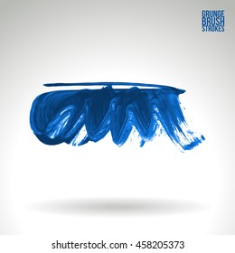 Texture of brush stroke. Vector design. Underline and border.