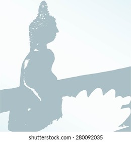 texture of a Buddha statuette  for background