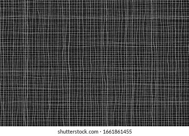 Texture Of Burlap, Canvas. Dark Vector Background.