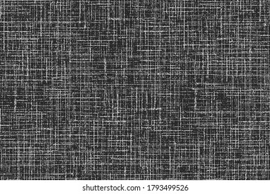 Textur von Einbruch, Leinwand. Dunkler Vektorhintergrund.