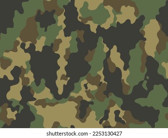 Texture camo seamless pattern green brown print vector trendy design