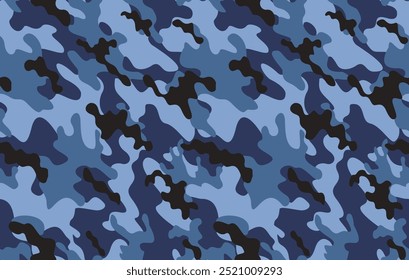 
texture camouflage blue vector background, urban design for textiles