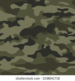 
Texture camouflage classic seamless pattern.Classic Print on fabric on vinyl. Military ornament. Vector