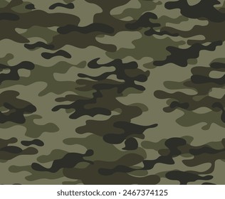 
Textura de camuflaje de fondo caqui patrón de bosque sin fisuras