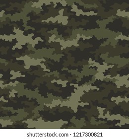 Texture camouflage seamless pattern. Abstract modern camo military and hunting endless background. Vector illustration.