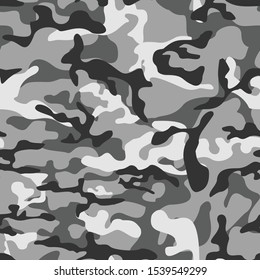 Texture camouflage seamless pattern.Modern gray.Army abstract background.Print on fabric, vinyl.Hunting ornament
