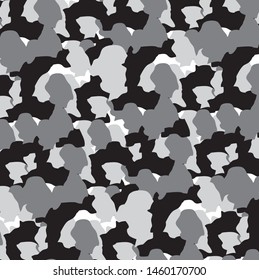texture of camouflage series vector in forest scheme and grey color