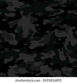 texture camouflage vector illustration black background seamless print