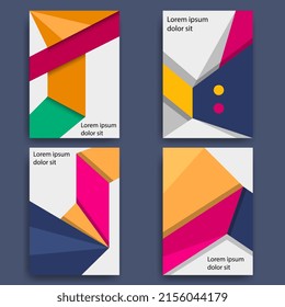 conjunto anual de titulares de la portada de arte de caramelo de textura. plantilla para carteles, folletos, portada de fondo, etc