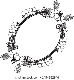 Texture of card with pattern floral frame, elegant style. Vector