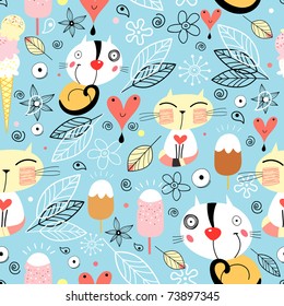 texture cats and ice cream