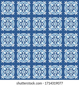 Textura de azulejos de cerámica de estilo oriental. Los azulejos decorativos portugueses tradicionales adornados con azulejos de origen portugués se repiten en bloque sin fisuras. ideal para el diseño de banner o papel pintado de tarjetas de felicitación.